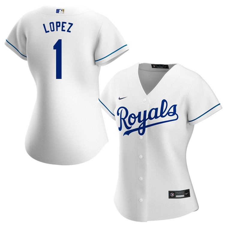 Nike Women #1 Nicky Lopez Kansas City Royals Baseball Jerseys Sale-White